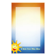 Sonniges Briefpapier Individuelles Büropapier