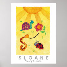 sonniges Freundplakat