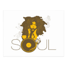 Soul-Musik-Postkarte