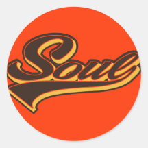 Soul-Skript Runde Aufkleber