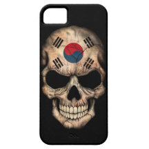 South Korean Flag Skull on Black iPhone 5 Covers
