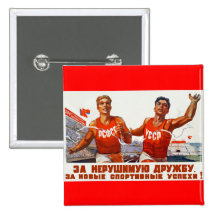 Sowjetische Freundschaft und Sport Anstecknadelbuttons