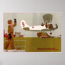 Sowjetische Luftfahrt 1936 UDSSR Poster
