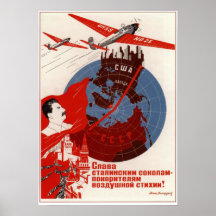 Sowjetische Luftfahrt 1936 UDSSR Poster