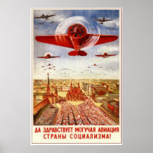 Sowjetische Luftfahrt 1939 UDSSR Plakatdruck