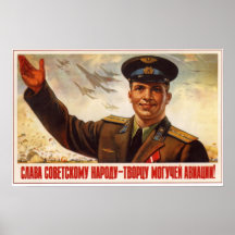 Sowjetische Luftfahrt 1954 UDSSR Poster