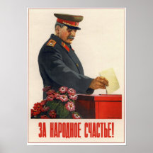 Sowjetische Propaganda Stalin 1950 UDSSR Plakatdruck