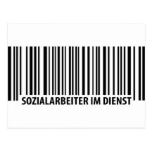 Sozialarbeiter im Dienst Barcodeikone Postkarte