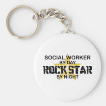 Sozialarbeiter-Rockstar bis zum Nacht Schlüsselanhänger