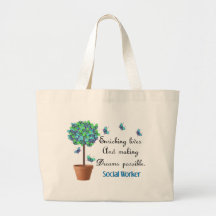 Sozialarbeiter-Schmetterlings-Baum-Taschen-Tasche