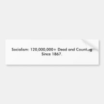 Sozialismus: 120.000.000+ Tot und seit zählend… Autosticker