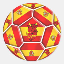 Spanien-Fußball La Furia Roja Toro Flaggen Stickers