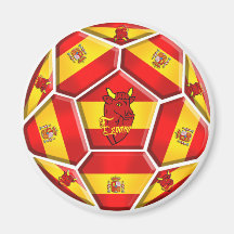 Spanien-Fußball La Furia Roja Toro Flaggen Magnets