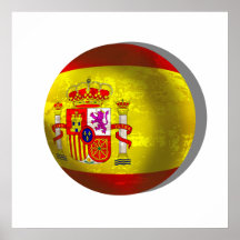 Spanien-Fußball-Spanien-Schmutzball-Kunstgeschenke Plakat