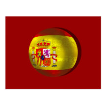 Spanien-Fußball-Spanien-Schmutzball-Kunstgeschenke Postkarte