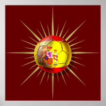Spanien-Fußball-Sternexplosiongeschenke Plakat