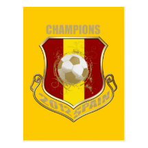 Spanien verficht Schild Emblem-Abzeichen Campeona  Postkarten