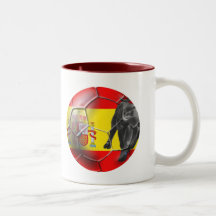 Spanische Flaggen-Fußball Spanien-Fußballgeschenke Tasse