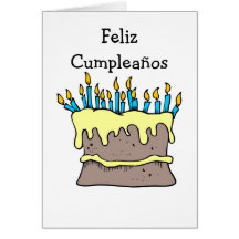 Spanische Geburtstags-Karte - Geburtstags-Kuchen