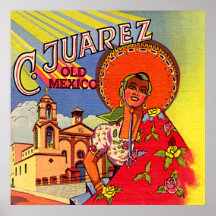 Spanischer Senorita von Cuidad Juarez Poster