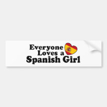 Spanisches Mädchen Auto Sticker