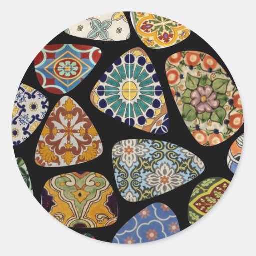 Spanisches u. mexikanisches Fliesen-Mosaik Sticker