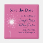 Sparklers Wedding Save the Date Magnet (pink)