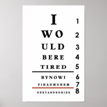 Spaß-Augen-Diagramm-Wand-Plakat