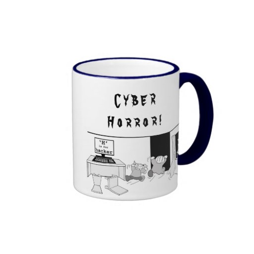 Spaß-"h-" ist für Hacker 'Cyber Horror Kaffeehaferl