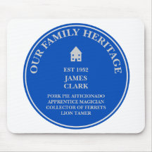 Spaß-personalisierte Familien-Erbplakette Mousepad