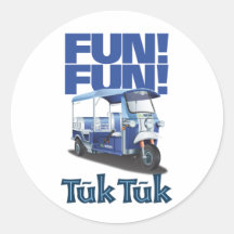 SPASS-SPASS Tuk Tuk Runder Aufkleber