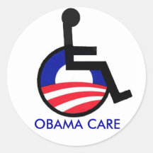 spät OBAMA-SORGFALT Runder Aufkleber