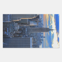 Später Nachmittag NYC Skyline als Sonnenunterganga Sticker