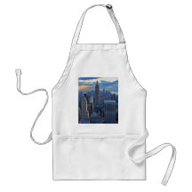 Später Nachmittag NYC Skyline als Sonnenunterganga Schürzen