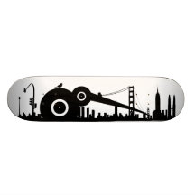 Spatzenstadt Bedrucktes Skateboard