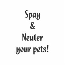 Spay u. neutralisieren Sie Ihre Haustiere Fotofiguren
