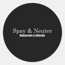 Spay und neutralisieren Sie Liberal-T-Shirt Aufkleber
