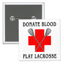 Spenden Sie Blut-Spiellacrosse-Magneten Button