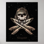 Sperren Sie Plakat des Piraten (Raketen) (16x20")