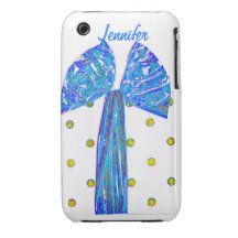 Spezielles Geschenk-Blau und Gold iPhone 3 Hülle