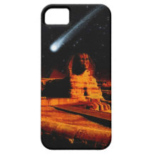 Sphinx u. Mond über Ägypter-Giseh-Pyramide-Kunst-G iPhone 5 Etui