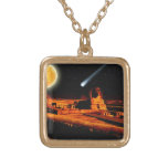 Sphinx u. Mond über Ägypter-Giseh-Pyramide-Kunst-G Halsketten