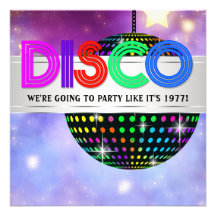 Spiegel-Ball-Disco-Party Einladungen