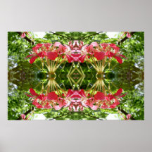 Spiegel-Blumen Posterdrucke