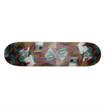 Spiegeln Sie Fragmente, gemischte Medien, Collage  Bedruckte Skateboarddecks