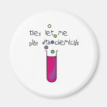 Spiel mit Chemikalien Kühlschrankmagnete