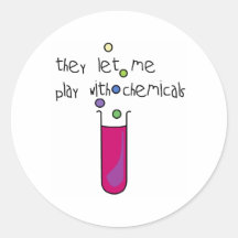 Spiel mit Chemikalien Sticker