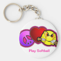 SPIEL-SOFTBALL-Schlüsselkette Schlüsselband