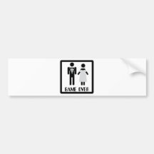 Spiel über Brautpaarikone Autosticker