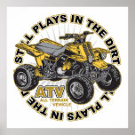 Spiele im Schmutz ATV Posterdruck